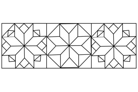 Romano Byzantine Pattern Coloring Page